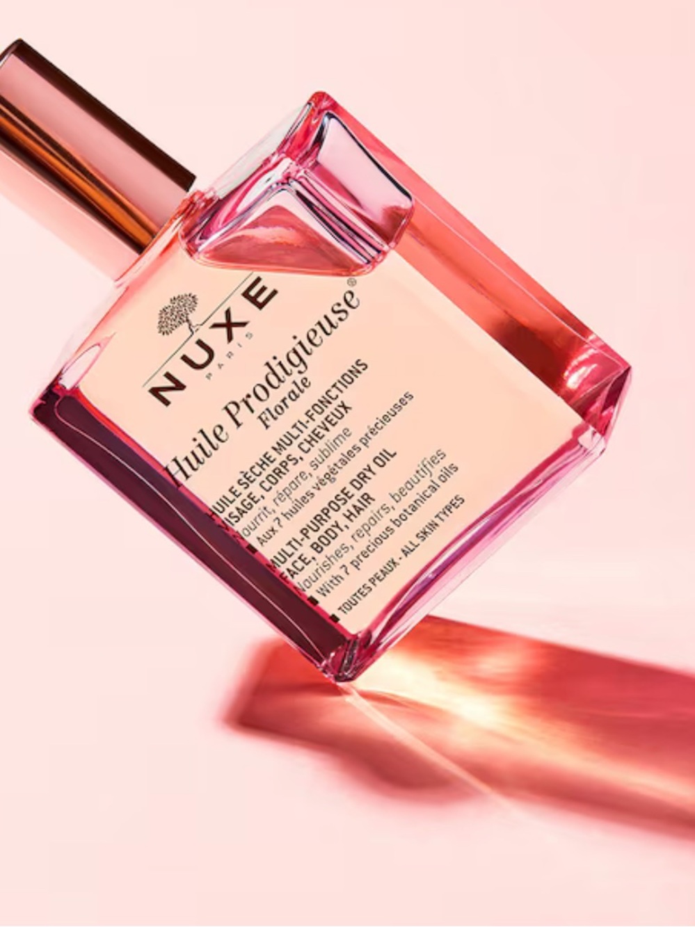 NUX Huile Prodigieuse Florale Multi-Purpose Dry Oil — Light Pink Bottle